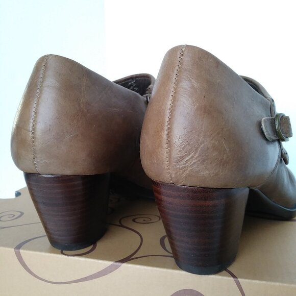 Pure Sole "Rowdy" Leather Chestnut Brown Shootie Bootie- 8.5M - Picture 6 of 9